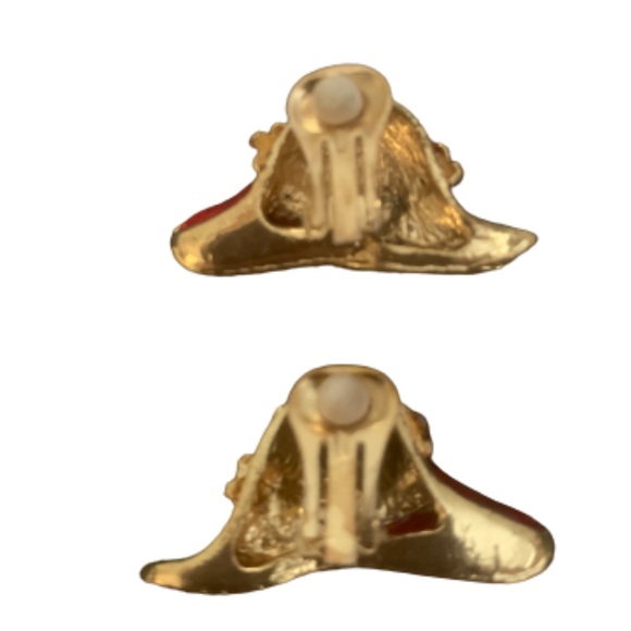 Red Hat Society Scarf & Earrings (clip on) - Picture 6 of 7